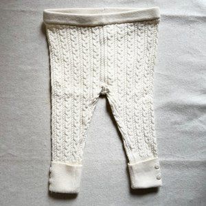 Baby Gap Ivory Cable Knit Leggings 3-6 months
